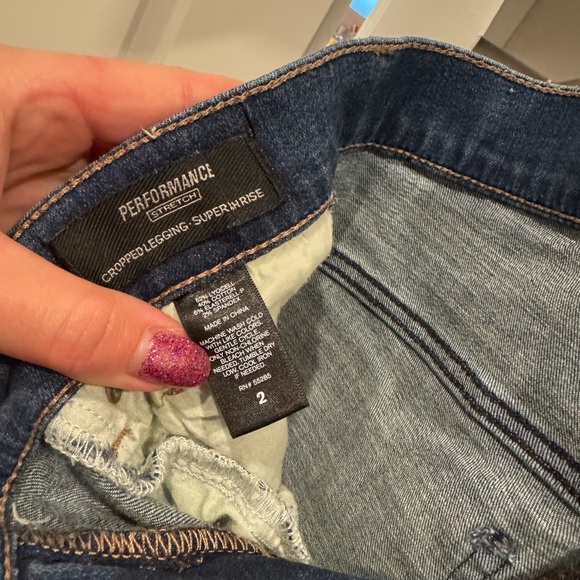 Express High Rise Blue Jeans - Picture 5 of 5